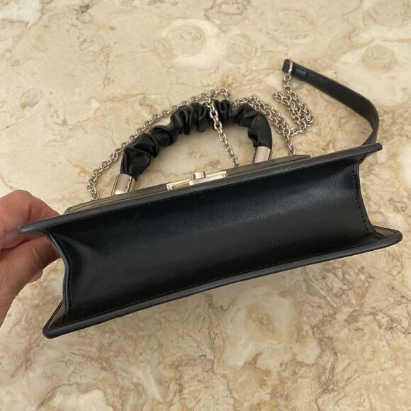 Convertible Two-Way Faux Croc Embossed Leather Shoulder / Hand Bag As New - Picture 9 of 12